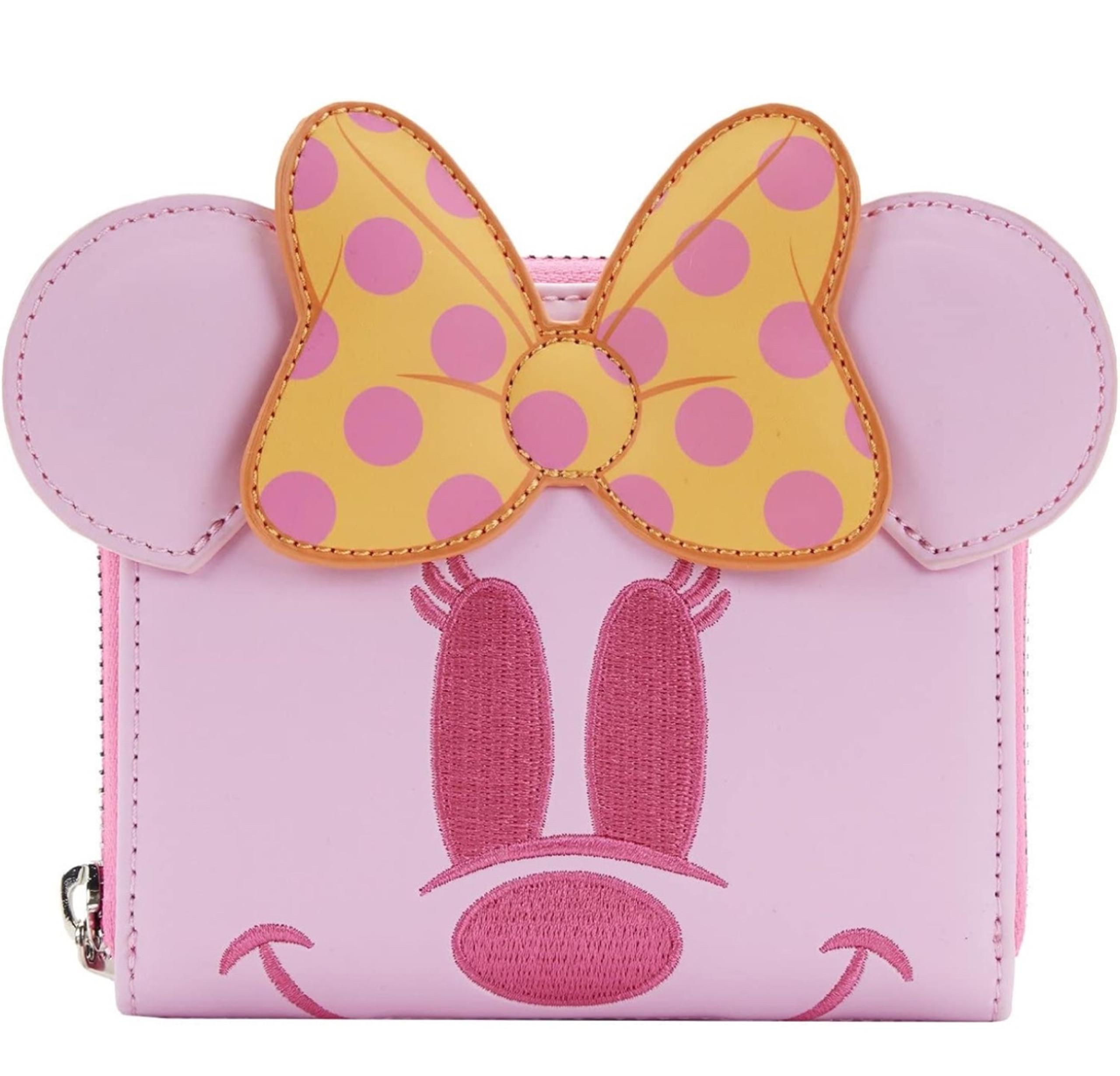 Loungefly Disney Pastel Ghost Minnie Glow in the Dark Women's Zip-Around Wallet