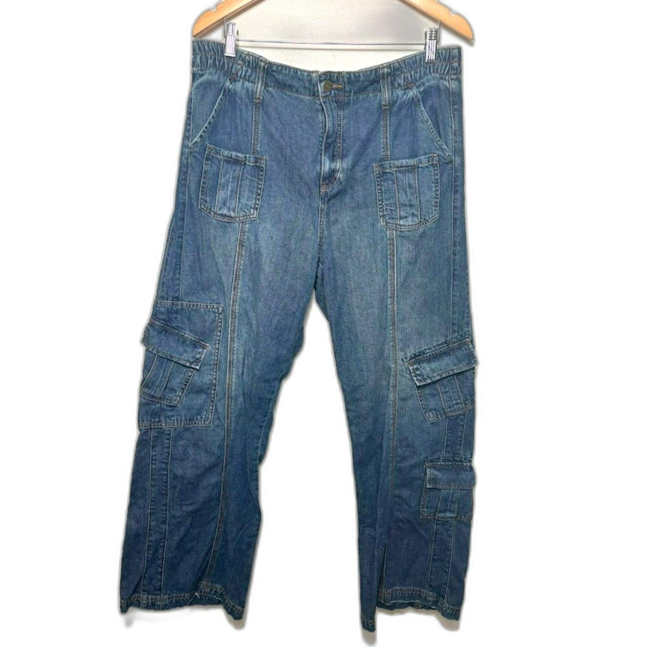 BDG UO Jeans Women's Size 32 Blue y2k Cargo Baggy Barrel Grunge Skater Punk