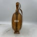 Vintage HANDMADE CARVED Walnut Wood Flask Canteen Bottle Bar Decor