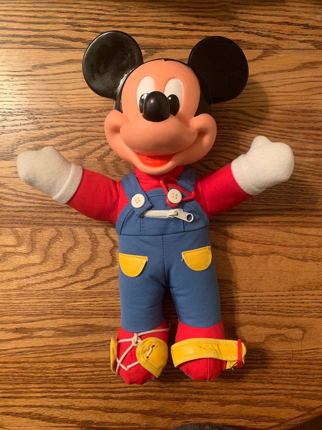 Vintage 1989 Mickey Mouse Learn to Dress Plush