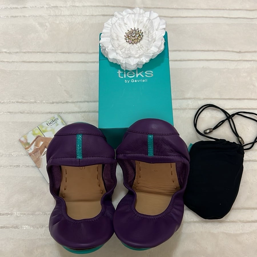 Tieks Lilac Ballerina Leather Foldable Flats