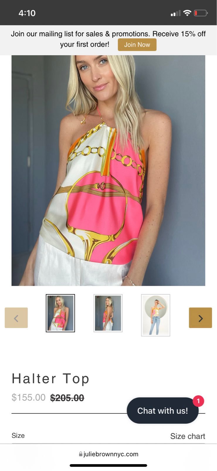 Julie brown silk scarf top