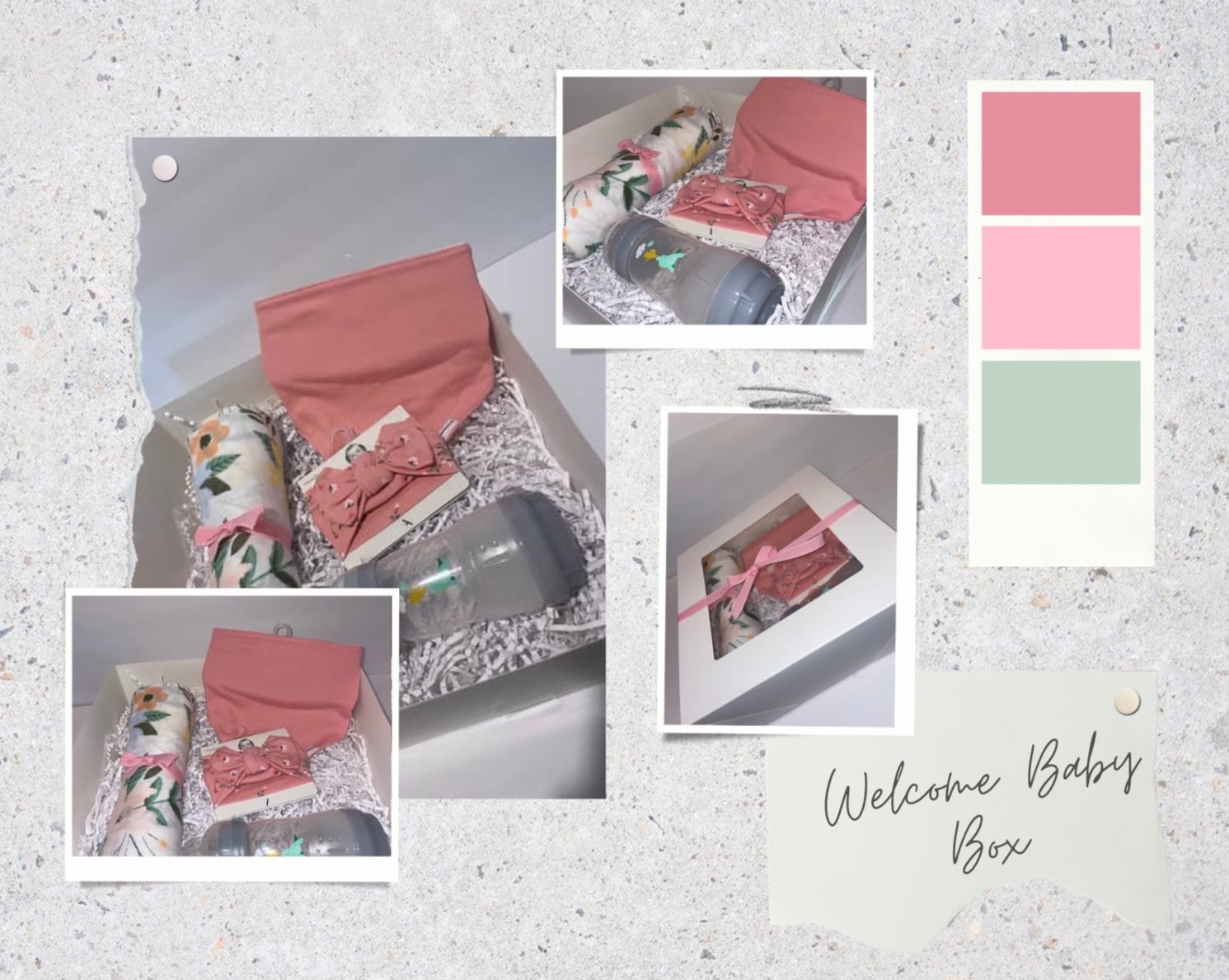 Welcome Baby Girl Gift Box Set - Gift Set - Baby Shower Gift