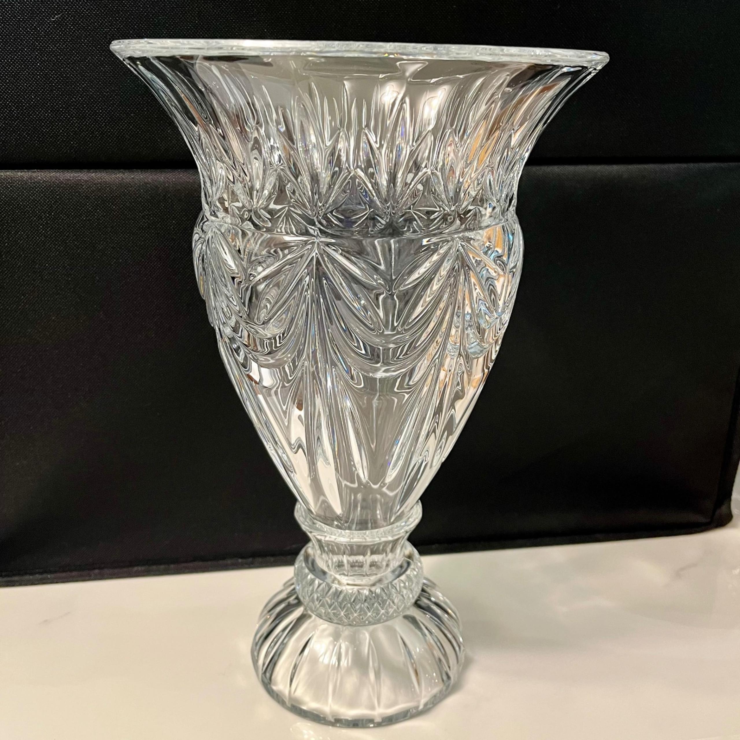 CONTESSA By GODINGER Crystal Flower Vase 12" Table Centerpiece Home Decor