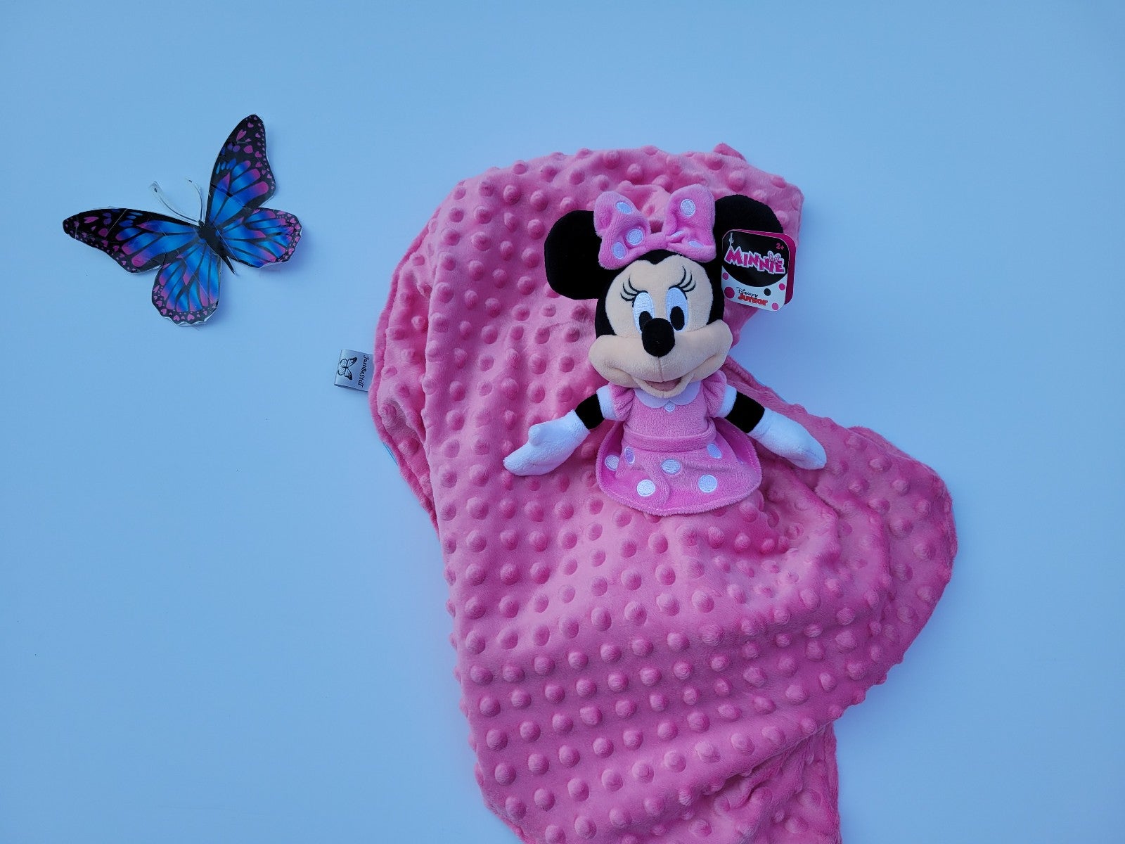 Lovey Minnie mouse Plush Security Blanket