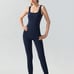 alo yoga jumpsuit with hollowed out back for slimming and chest cushion size:M