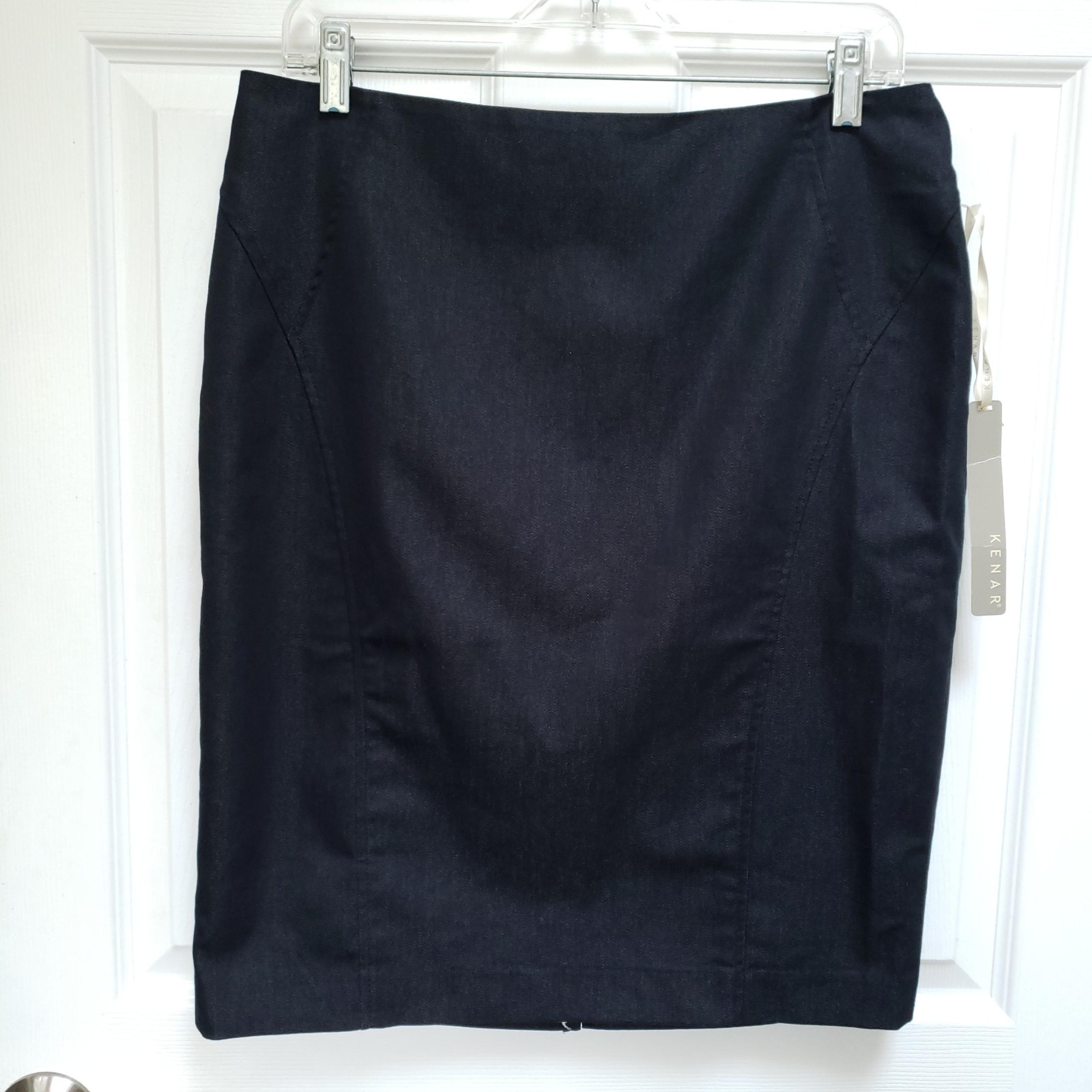 Kenar Vintage NWT Black Straight Pencil Skirt