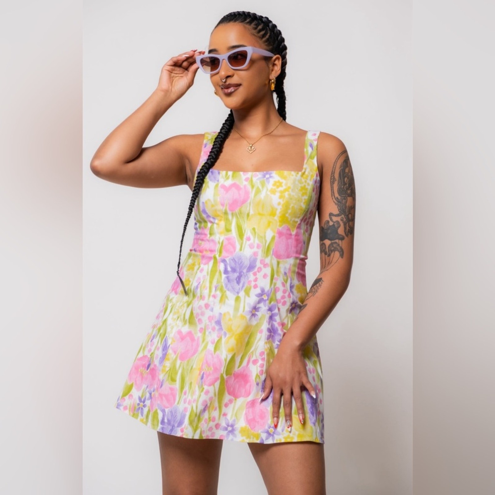 Show Me Your Mumu Prim Floral Mini Dress Cotton Spring Summer
