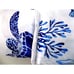 NEW Fabric Sea Turtles Shells Fish Shower Curtain Set By: Crimson Rose