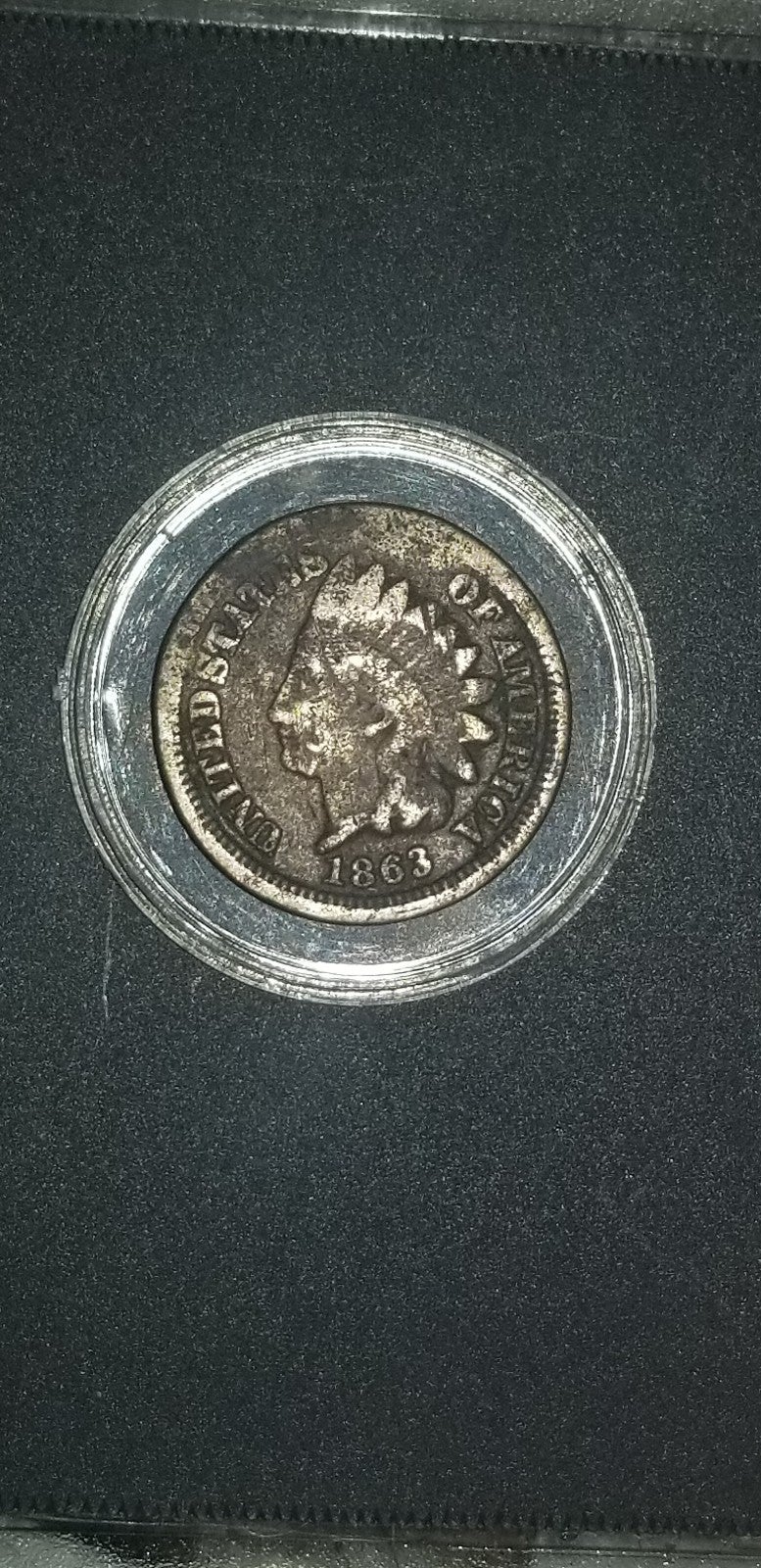 ×CivilWarPenny×1863(P)1¢IndianHead One Cent Penny