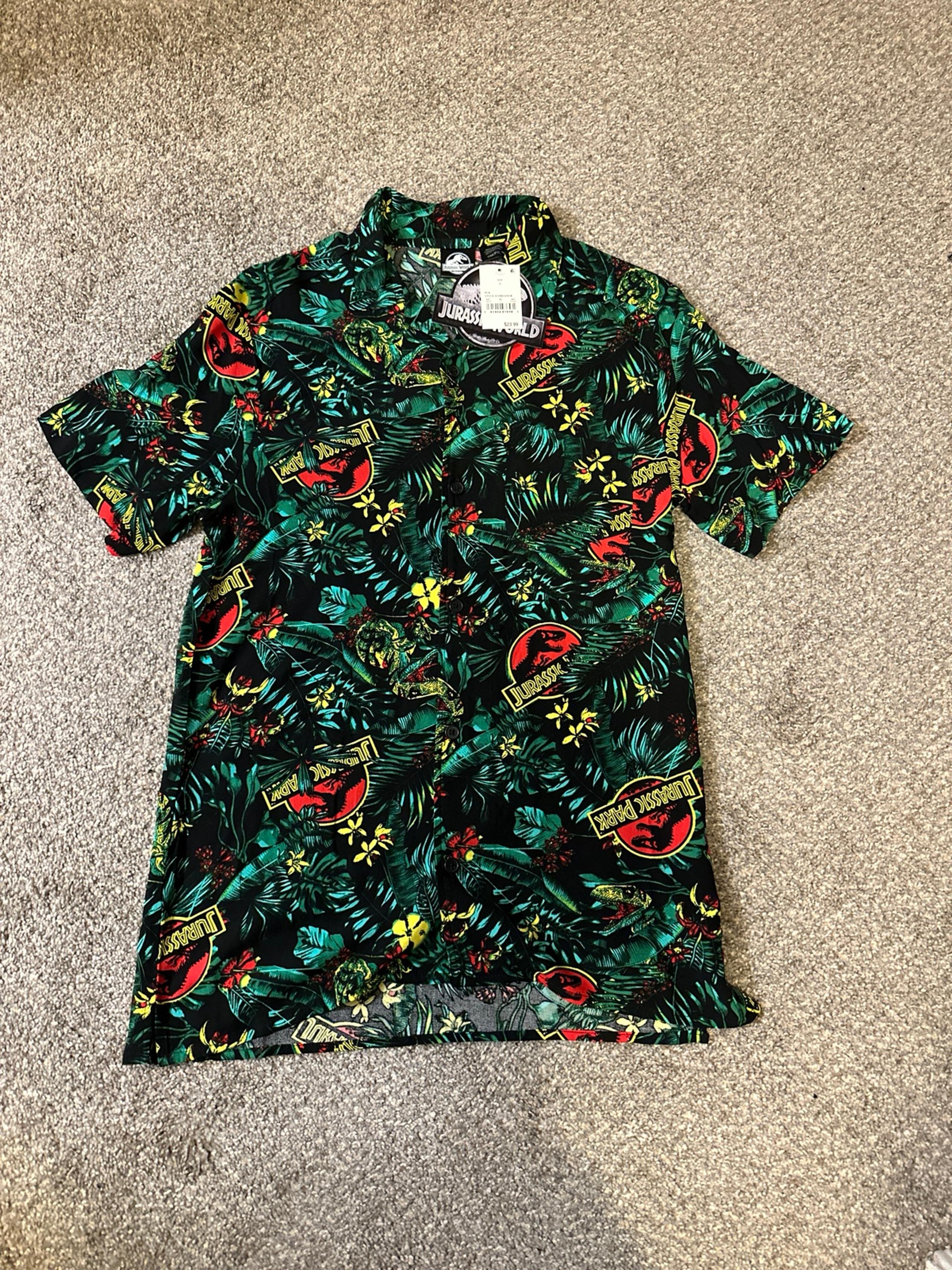 Jurassic Park Hawaiian Shirt Men’s Size Small