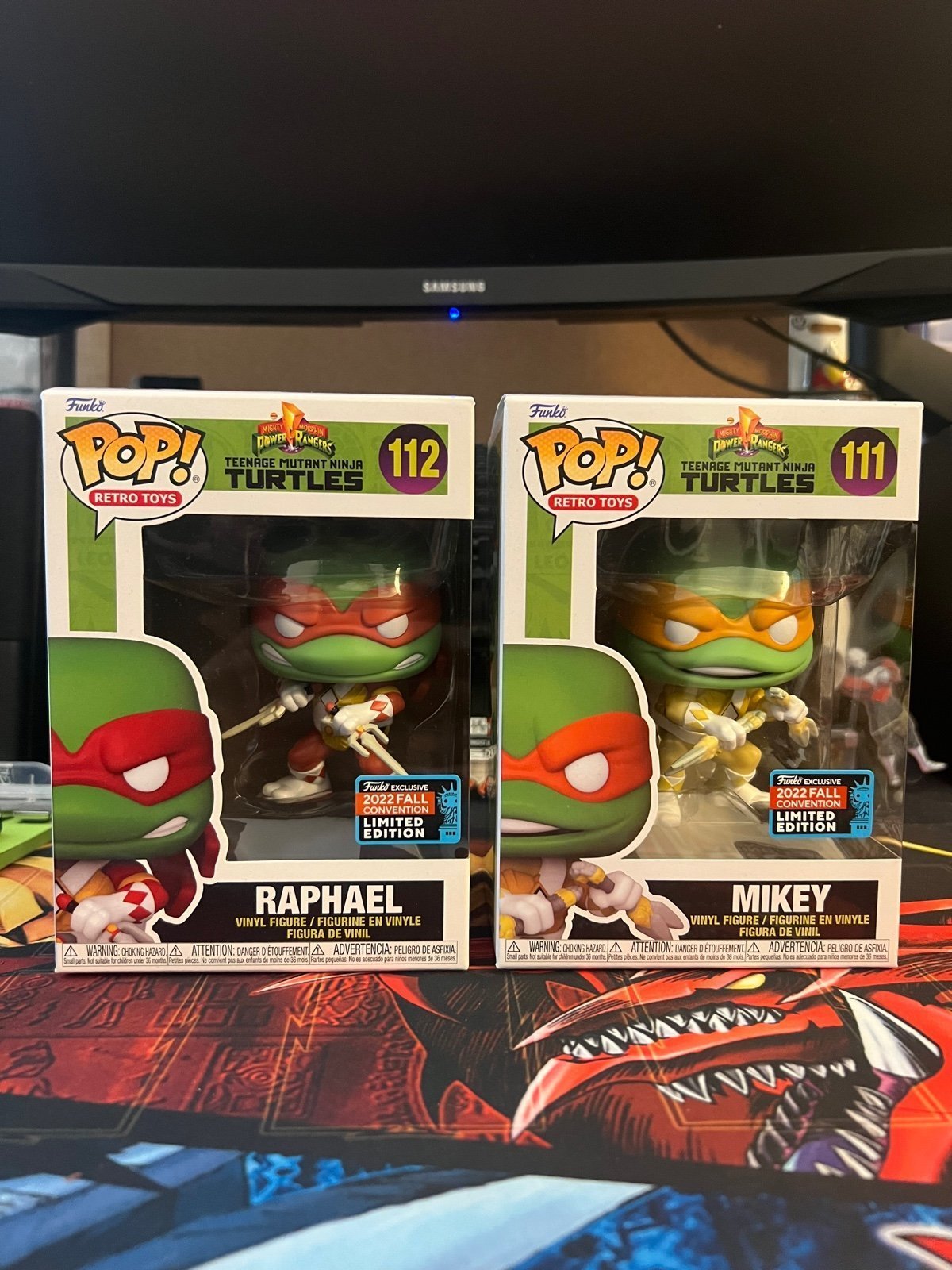 Funko 2022 Fall Convention Exclusive TMNT x MMPR Raphael & Mikey