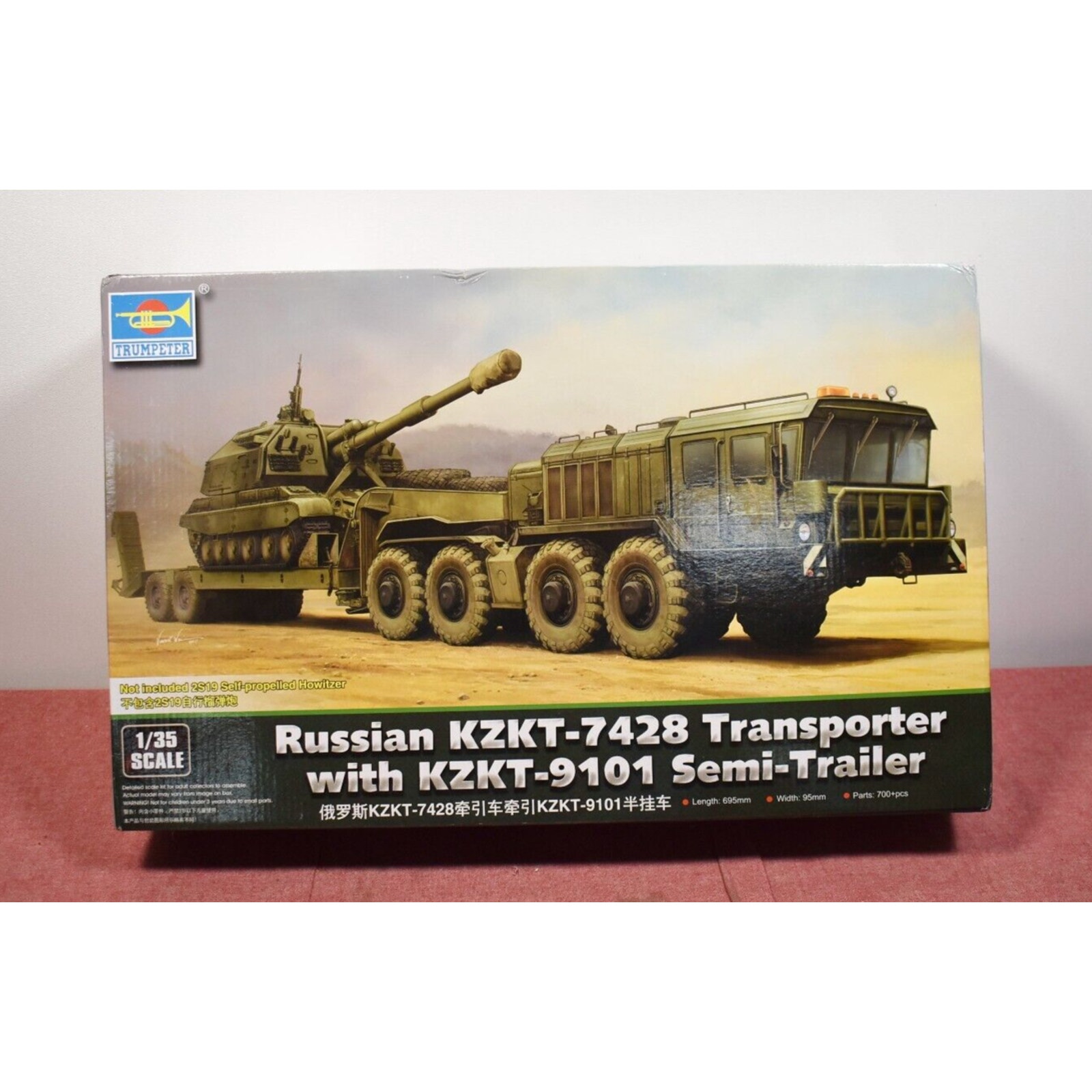 Trumpeter 01039 Russian KZKT-7428 Transporter KZKT-9101 Semi-Trailer 1-35