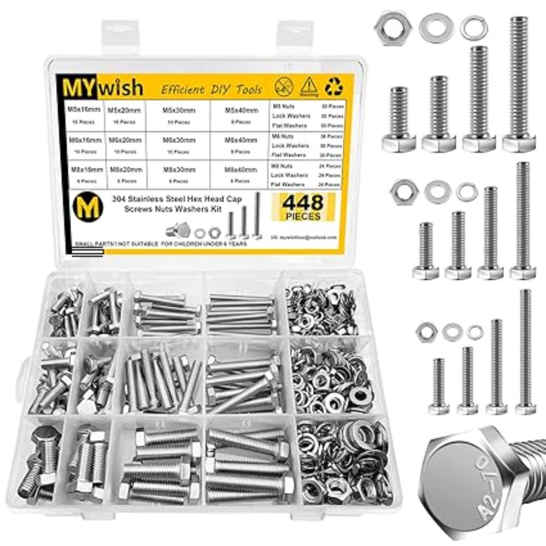 448PCS M5 M6 M8 Bolt Screw Set