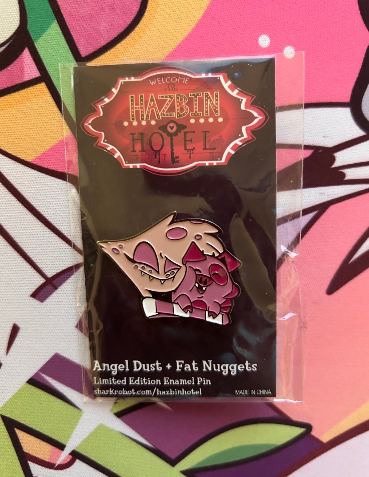 Hazbin Hotel Angel Dust Fat Nuggets Preorder Exclusive Pin