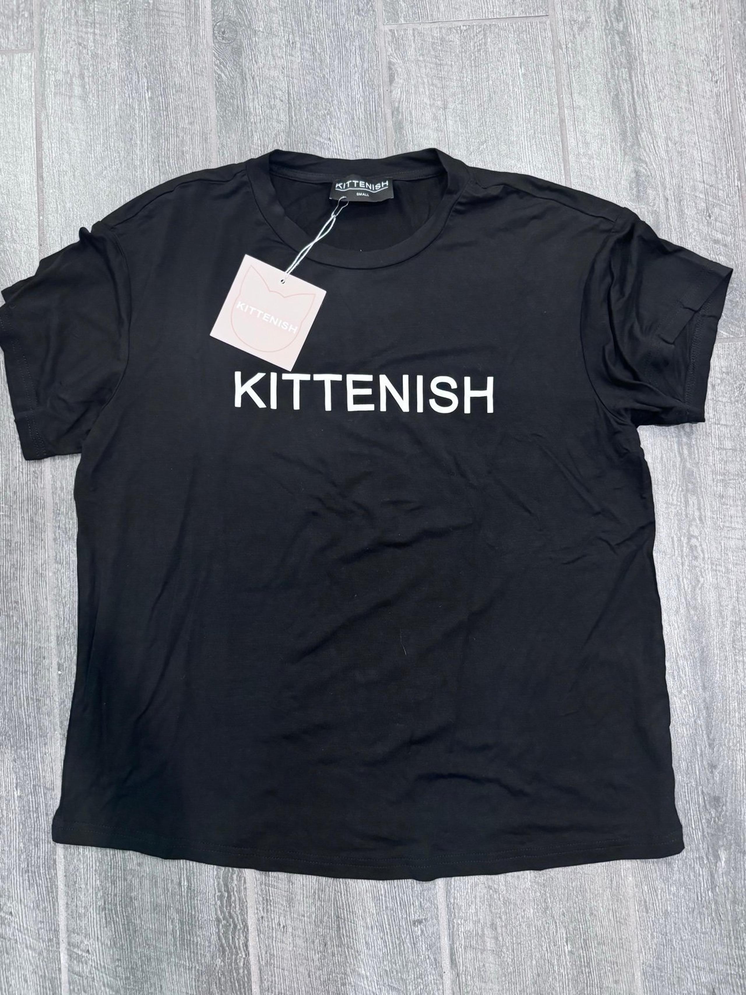 Kittenish Logo Tshirt Size Small NWT Black - Jesse James