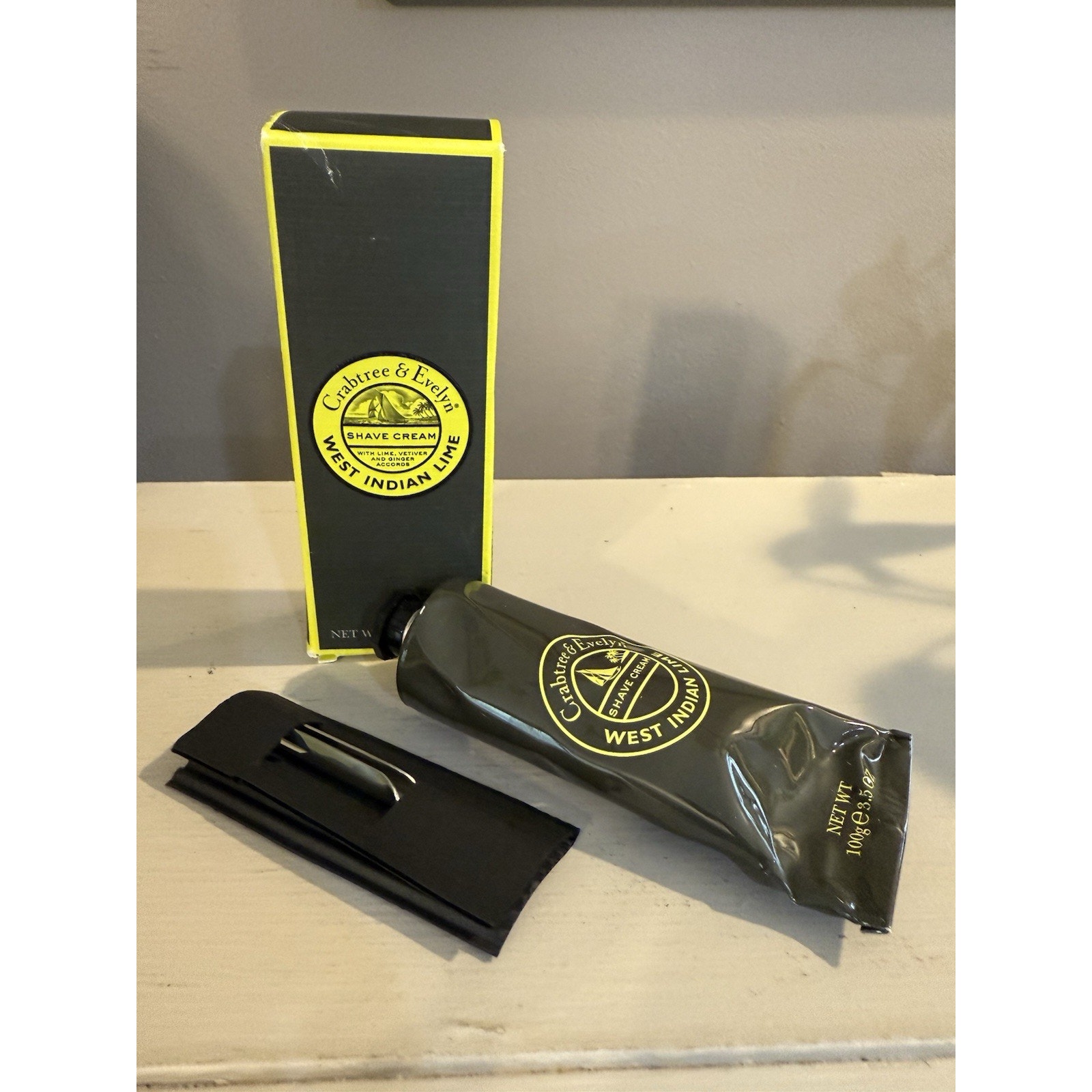 CRABTREE & EVELYN WEST INDIAN LIME SHAVE SHAVING CREAM 3.5oz TUBE NEW IN BOX KEY