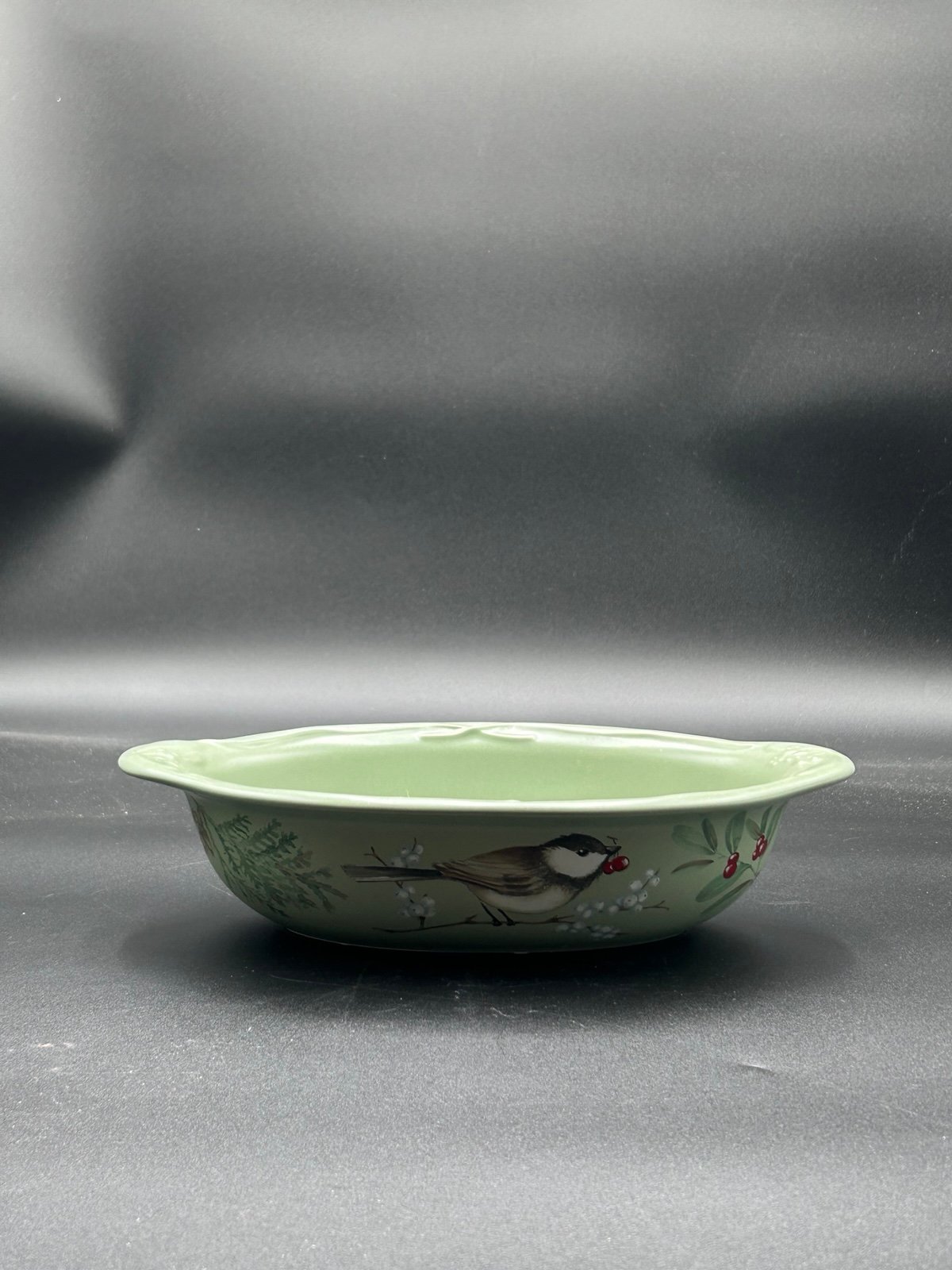 Pfaltzgraff winterwood bird oval vegetable bowl 11”, Christmas dishes