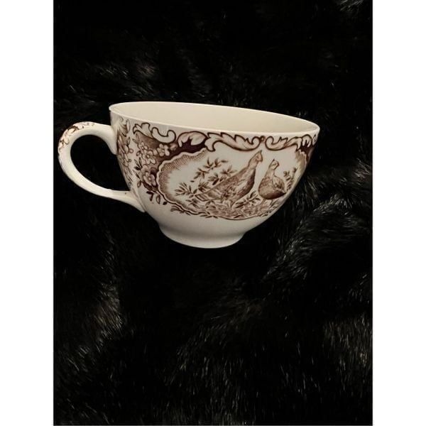 Windsor Ware Flying Turkeys Cups & Saucers Wild Turkeys Johnson Bros!