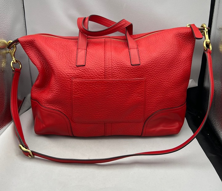 high quaity Coach Red Soft Leather Duffle Handbag Large D1492-F31334 Really Great Bag! Women high quaity Coach Red Soft Leather Duffle Handbag Large D1492-F31334 Really Great Bag! Women