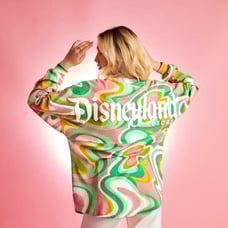 Disneyland Resort pink green swirl long sleeve shirt sweatshirt spirit jersey
