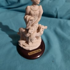 Giuseppe Armani Signed Florence Figurine Sculpture Blue N Crown Italy