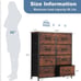 Dresser for Bedroom, Chest of Drawers, Closet Storage with 8 Drawers