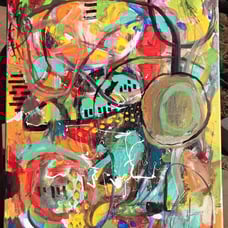 Original abstract acrylic art painting home decor