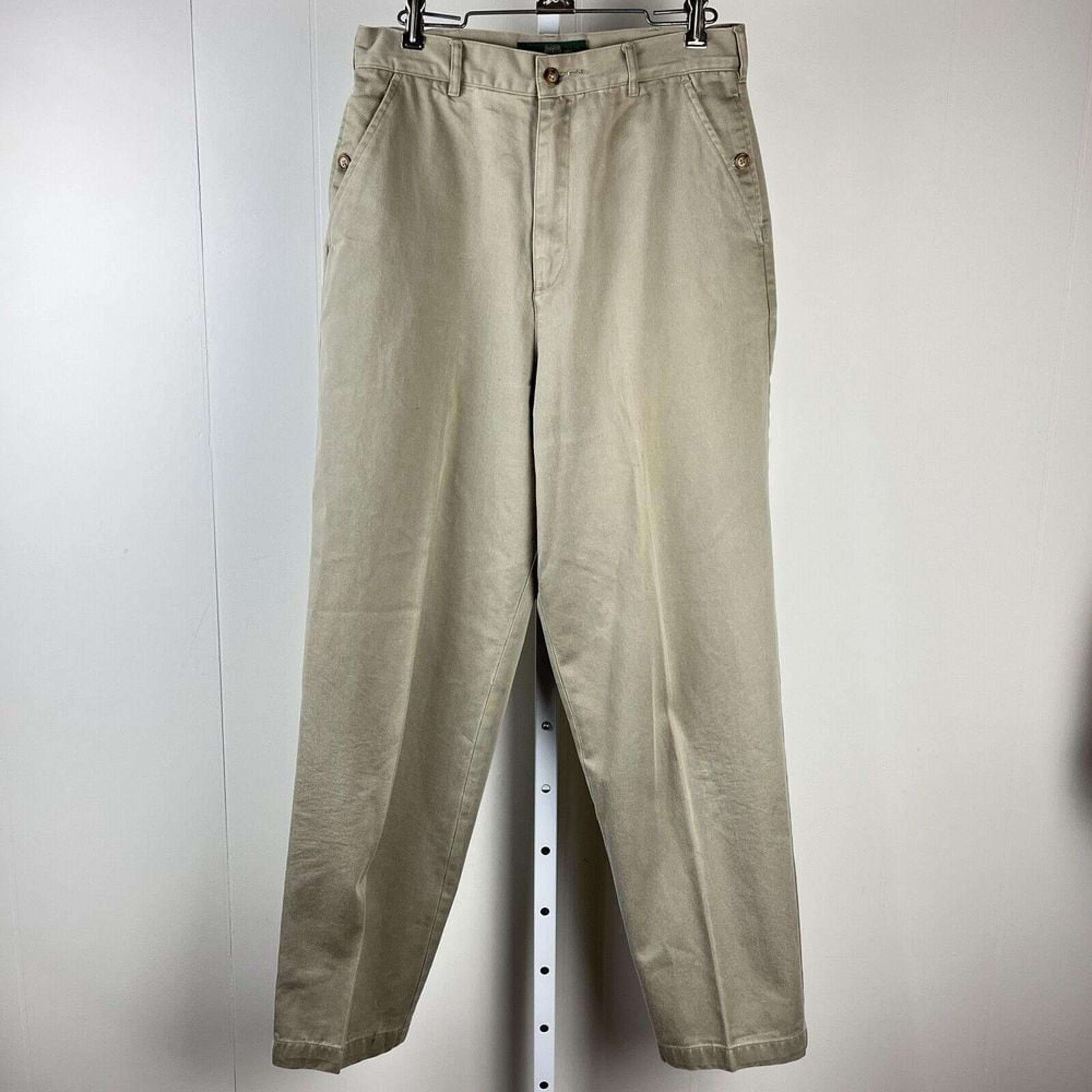 Vintage Orvis Womens Chino Khaki Pants 100% Cotton Outdoors Workwear Size 10