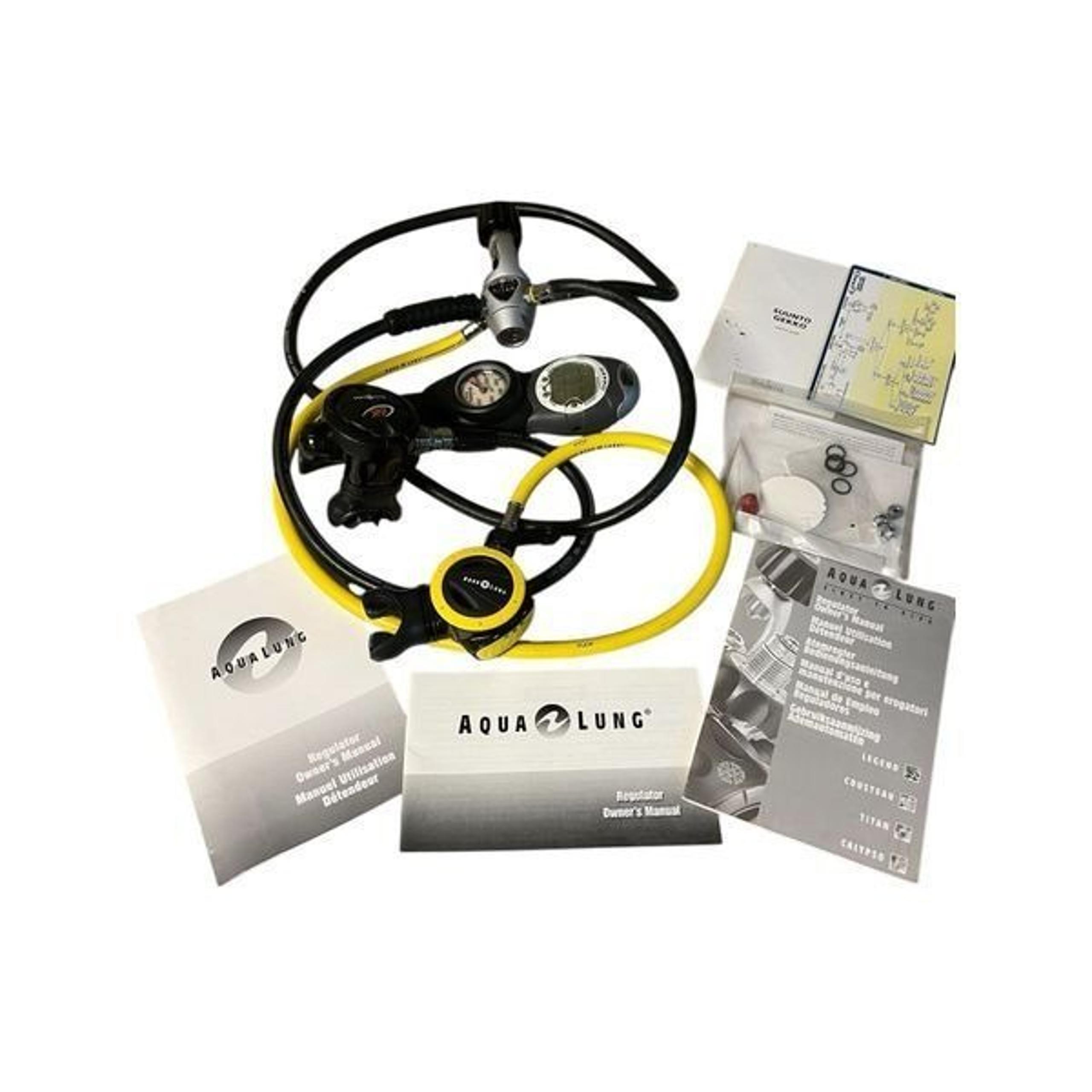Aqua lung scuba regulator with suunta gekko dive computer