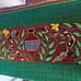Peruvian shipiba blanket embroidered by hand ayahuasca flower and anacondas