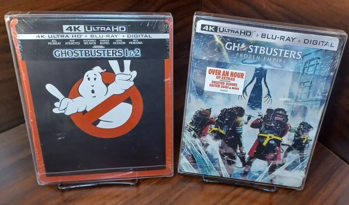 Ghostbusters 2 Movies+Frozen Empire 4K Steelbook-NEW-PROTECTIVE SLEEVE-Free S&H!