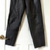 Petite Sophisticate 90's Vintage High Rise Slim Fit Genuine Leather Pants Black