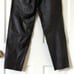 Petite Sophisticate 90's Vintage High Rise Slim Fit Genuine Leather Pants Black