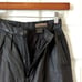 Petite Sophisticate 90's Vintage High Rise Slim Fit Genuine Leather Pants Black