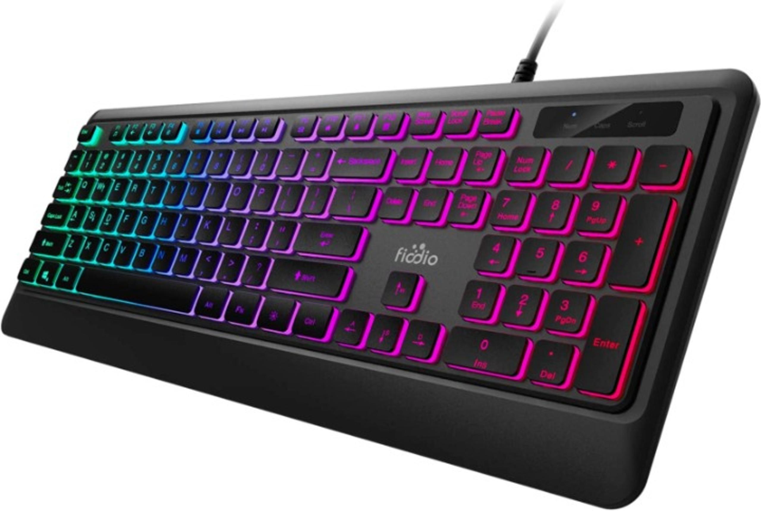 Fiodio Rainbow Membrane Gaming Keyboard Quiet Wired - Amazon