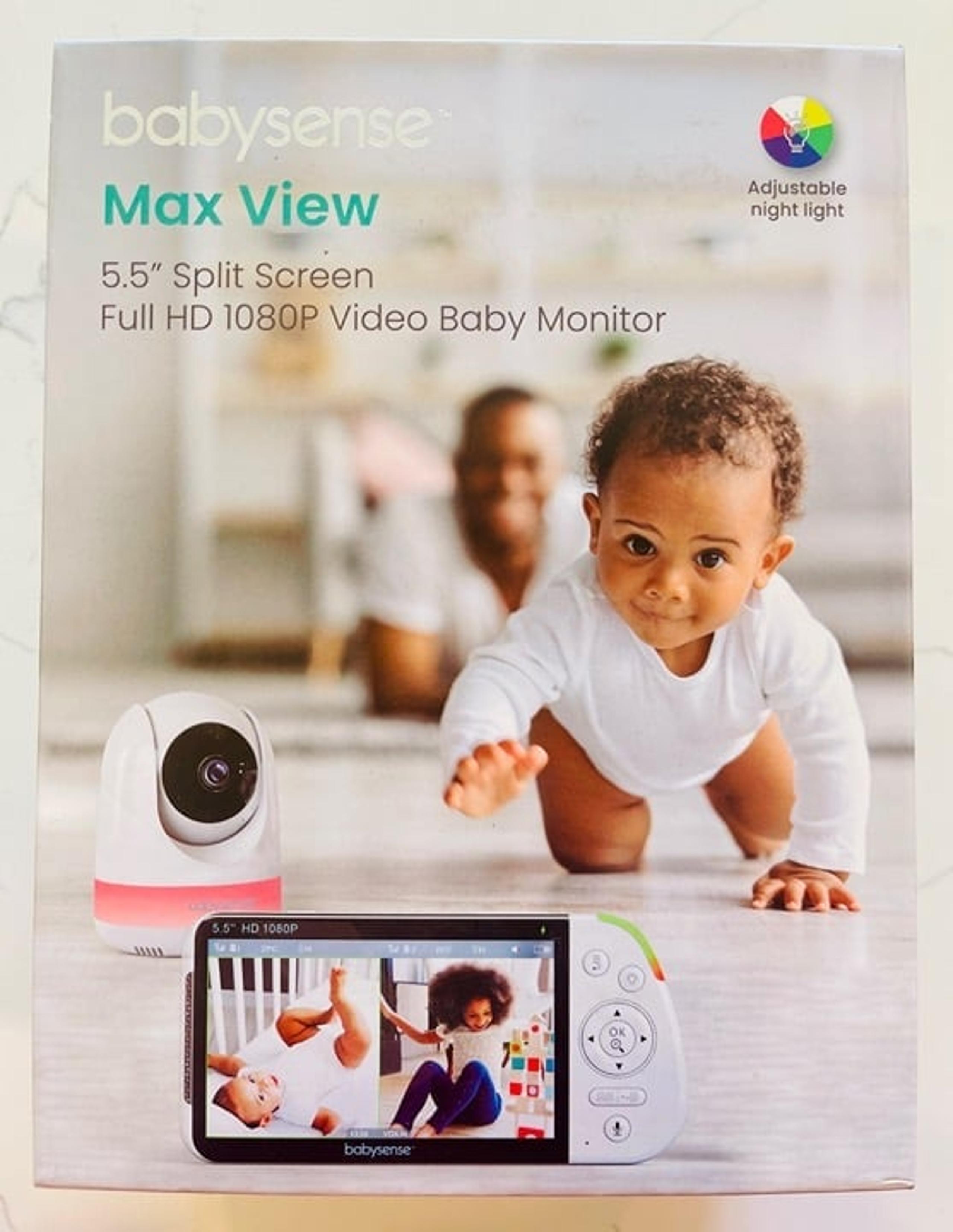 MaxView 5.5” 1080p Full HD, Non WiFi Baby Monitor with Camera and Audi - Babysense