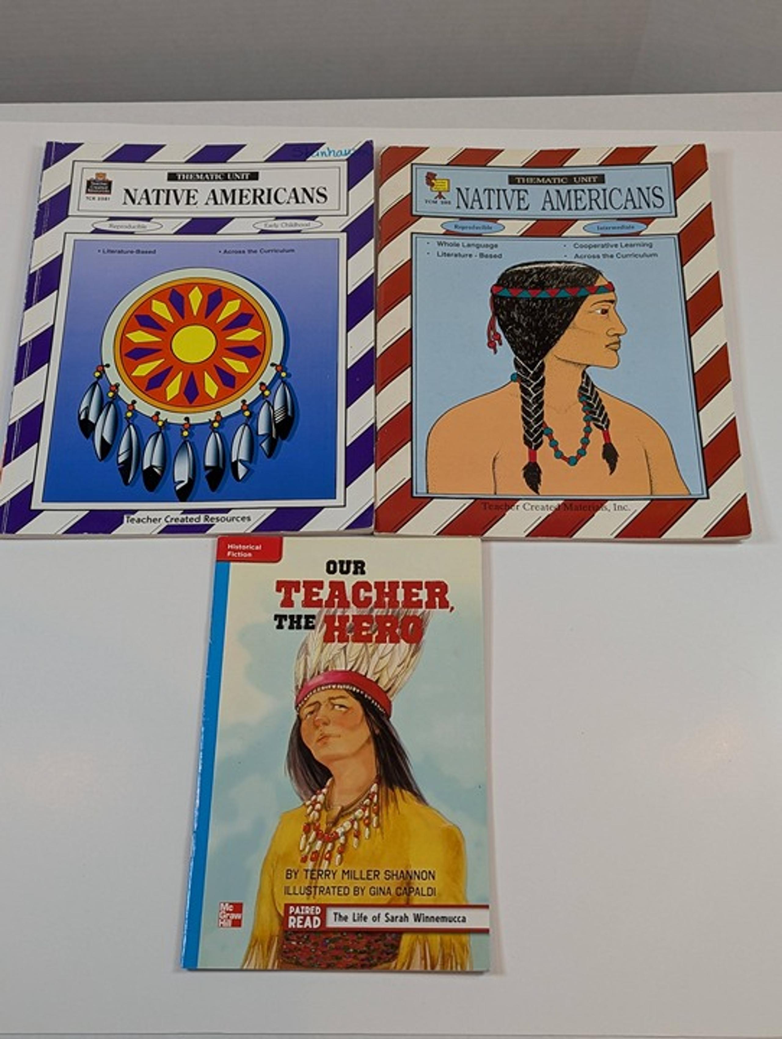 Native American teaching guides Workbooks (3) Teacher Homeschool lot books 1990