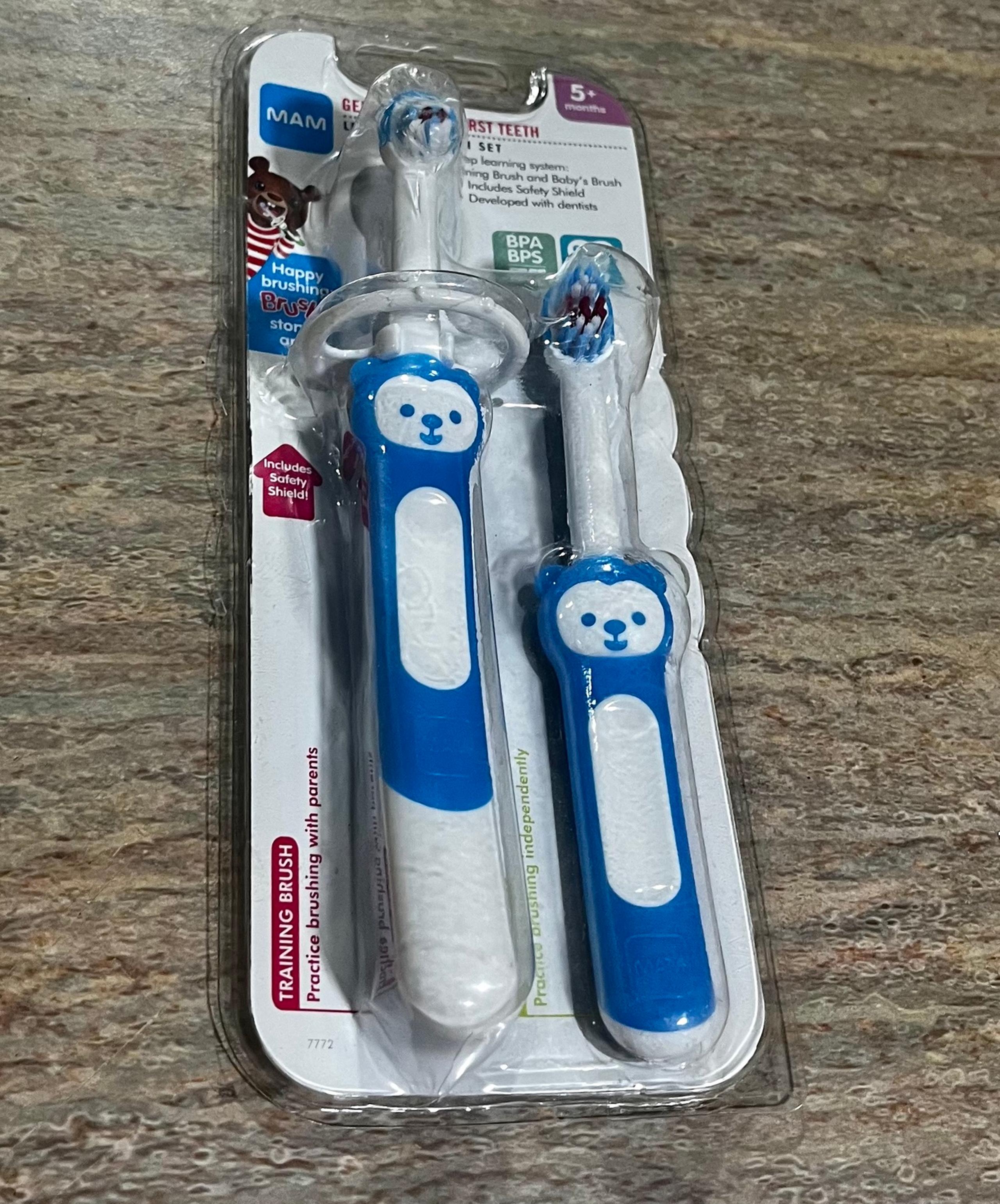 New MAM Training learn to brush set toothbrush for babies 5 months and up