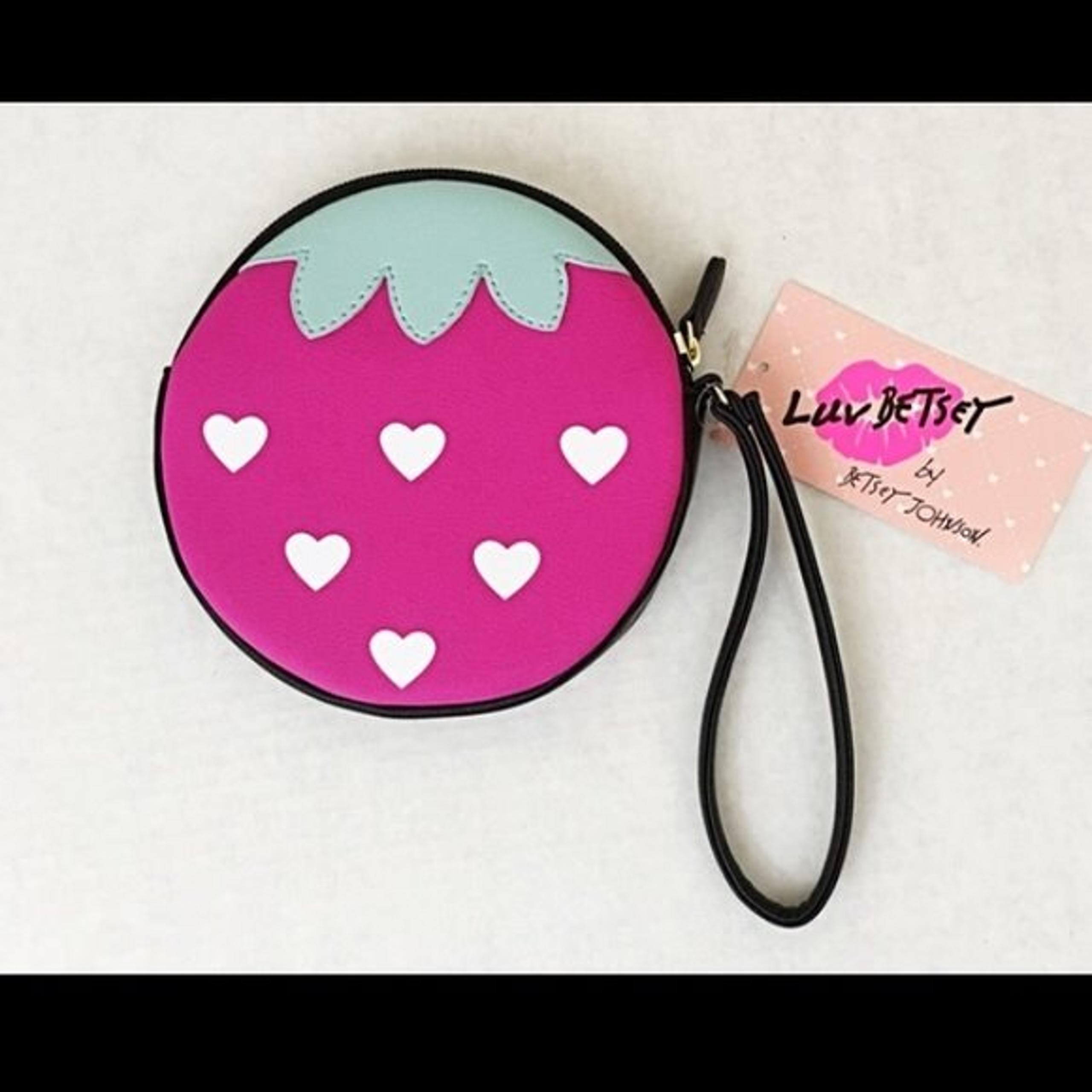 Betsey Johnson berry pouch Wristlet