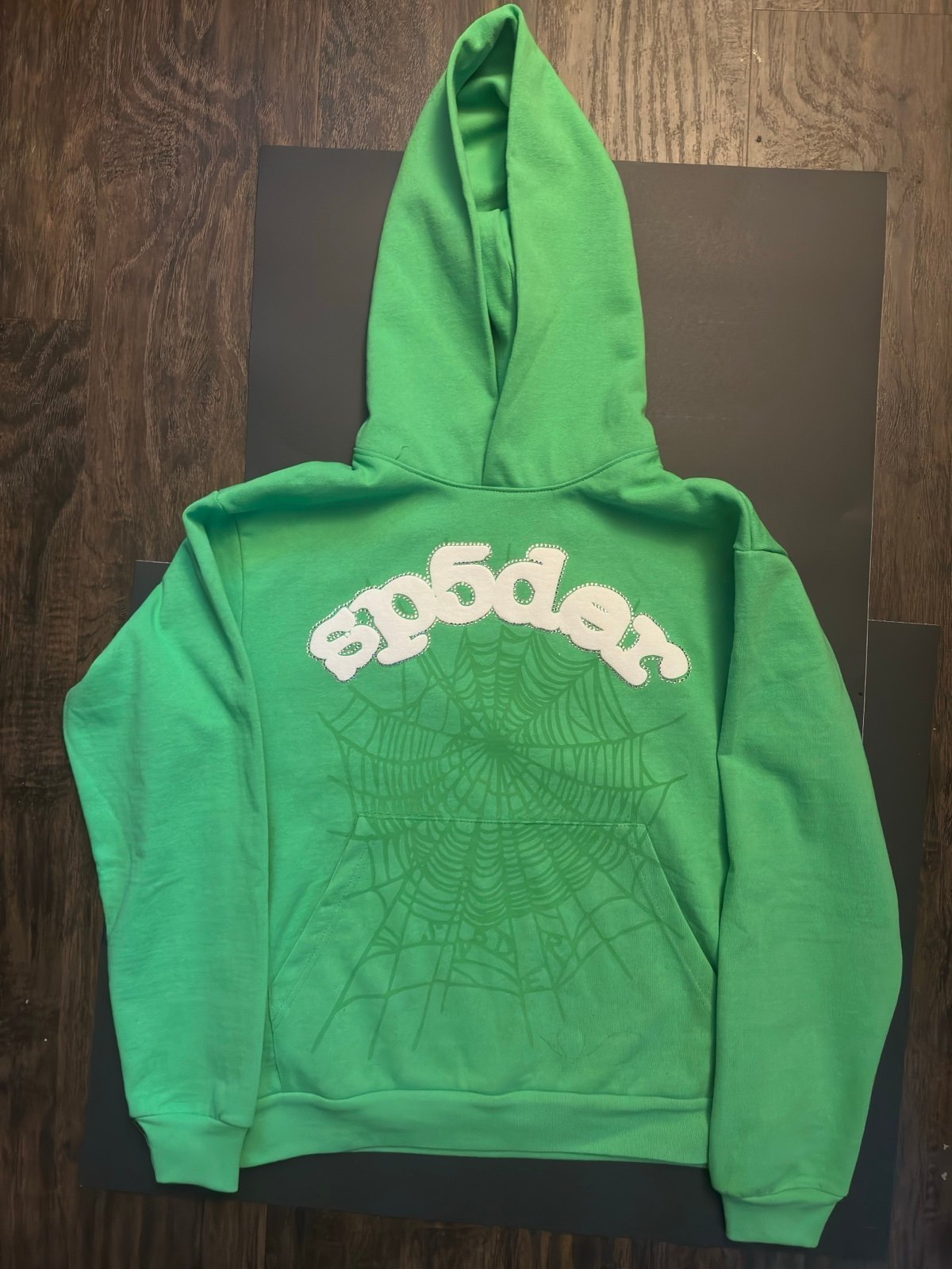 Slime Green Sp5der Hoodie