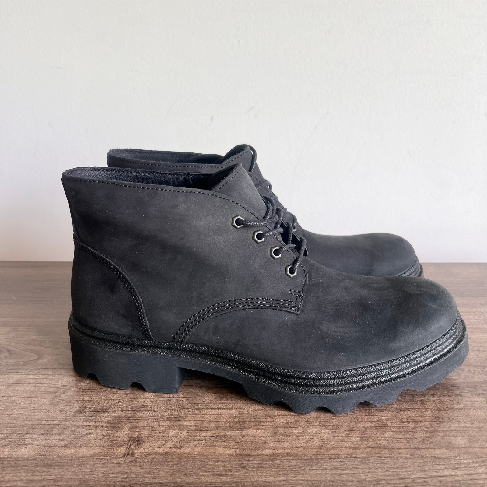 Ecco Grainer WR Black Oiled Nubuck Men's Boot Size 45 11 – 11.5 #242978