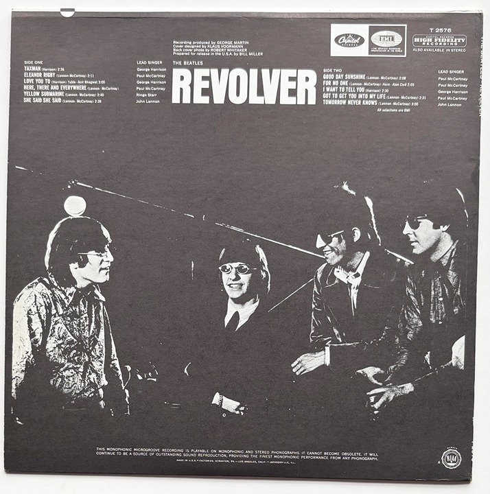 Beatles Revolver LP Capitol Records MONO T2576 1966 Original