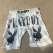 Black and White Playboy Boxer briefs