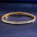 Mens 14K Gold 2ct Square Diamond Tennis Bracelet 14 Karat Guys New Jewelry 6.5