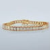 Mens 14K Gold 2ct Square Diamond Tennis Bracelet 14 Karat Guys New Jewelry 6.5