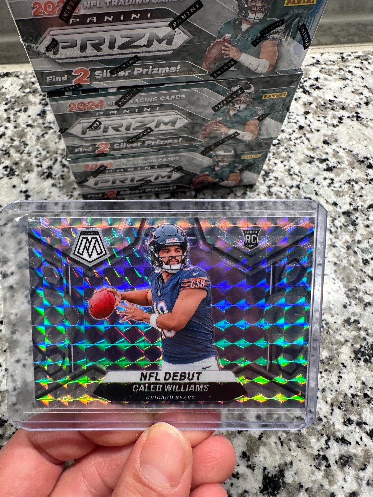 Caleb Williams mosaic nfl debut silver holo rookie lot Chicago bears