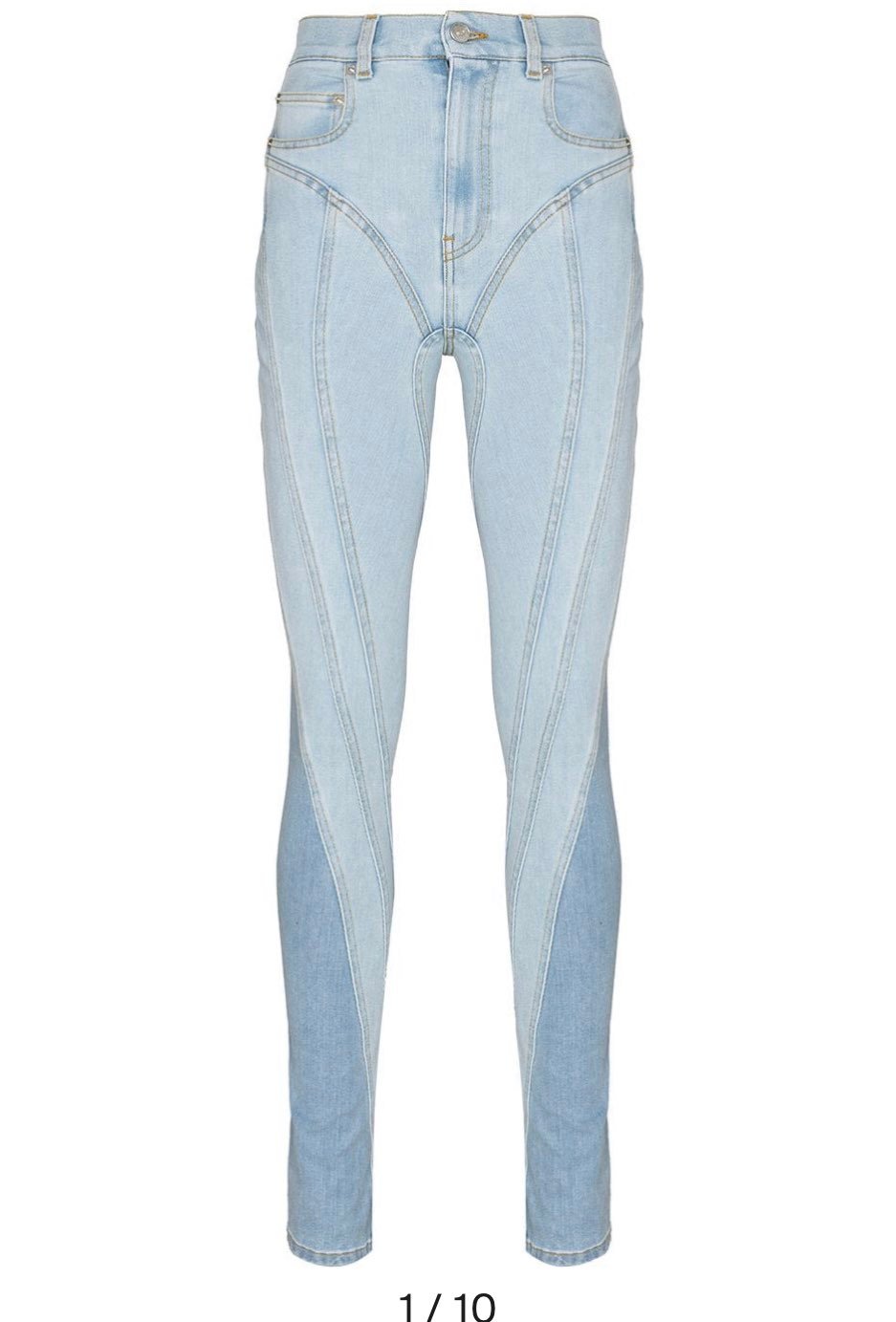 Mugler High Waisted Stretch Jeans