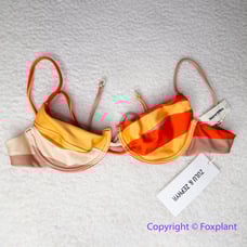 New! Zulu & Zephyr Free People Sun Stripe Balconette Tie Bikini Top, size 4