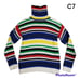Tommy Hilfiger Turtleneck Sweater Womens Small Rainbow Striped vintage 2002 Rare